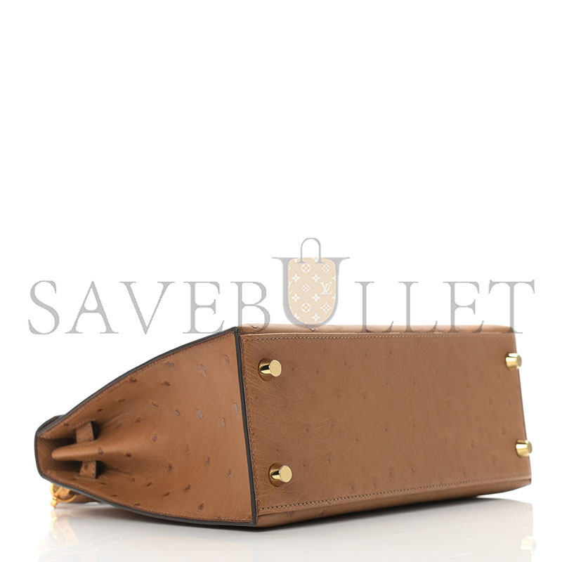 H**mes master kelly 25 ostrich leather velvet green and royal blue brushed gold buckle (25*17*7cm)